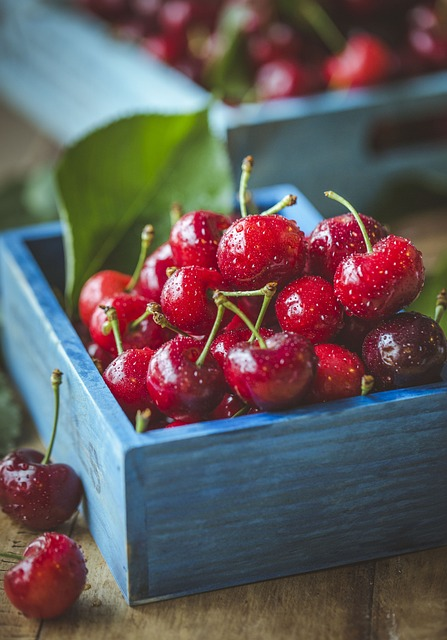 cherries, fruits, ripe