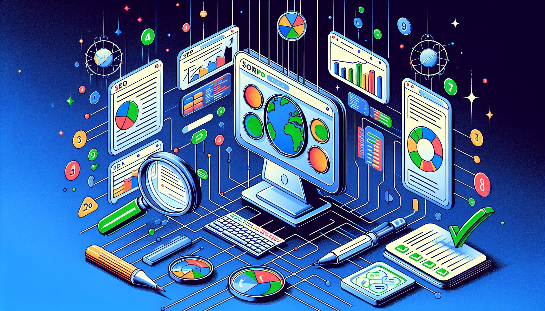 Illustration of a comprehensive SEO tool