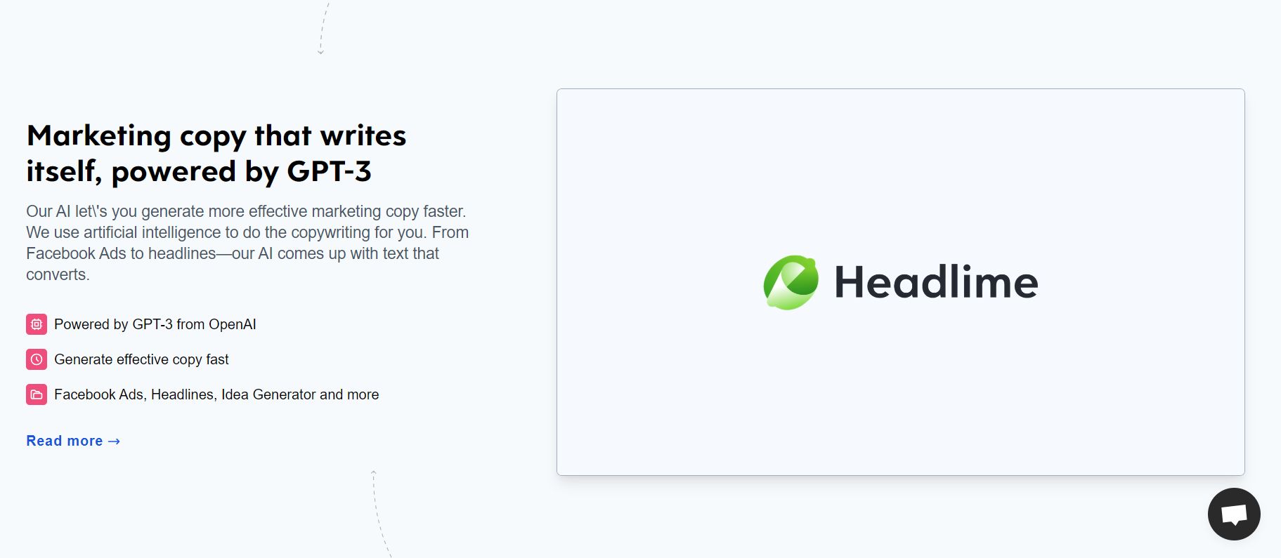 Headlime helps create marketing copy