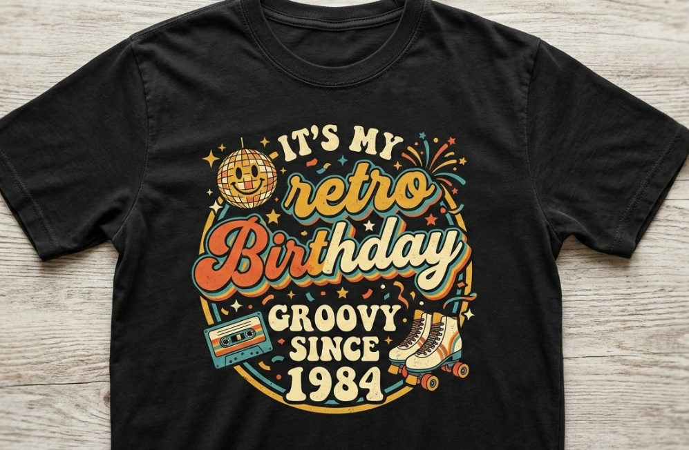 Vintage or Retro Birthday Graphics