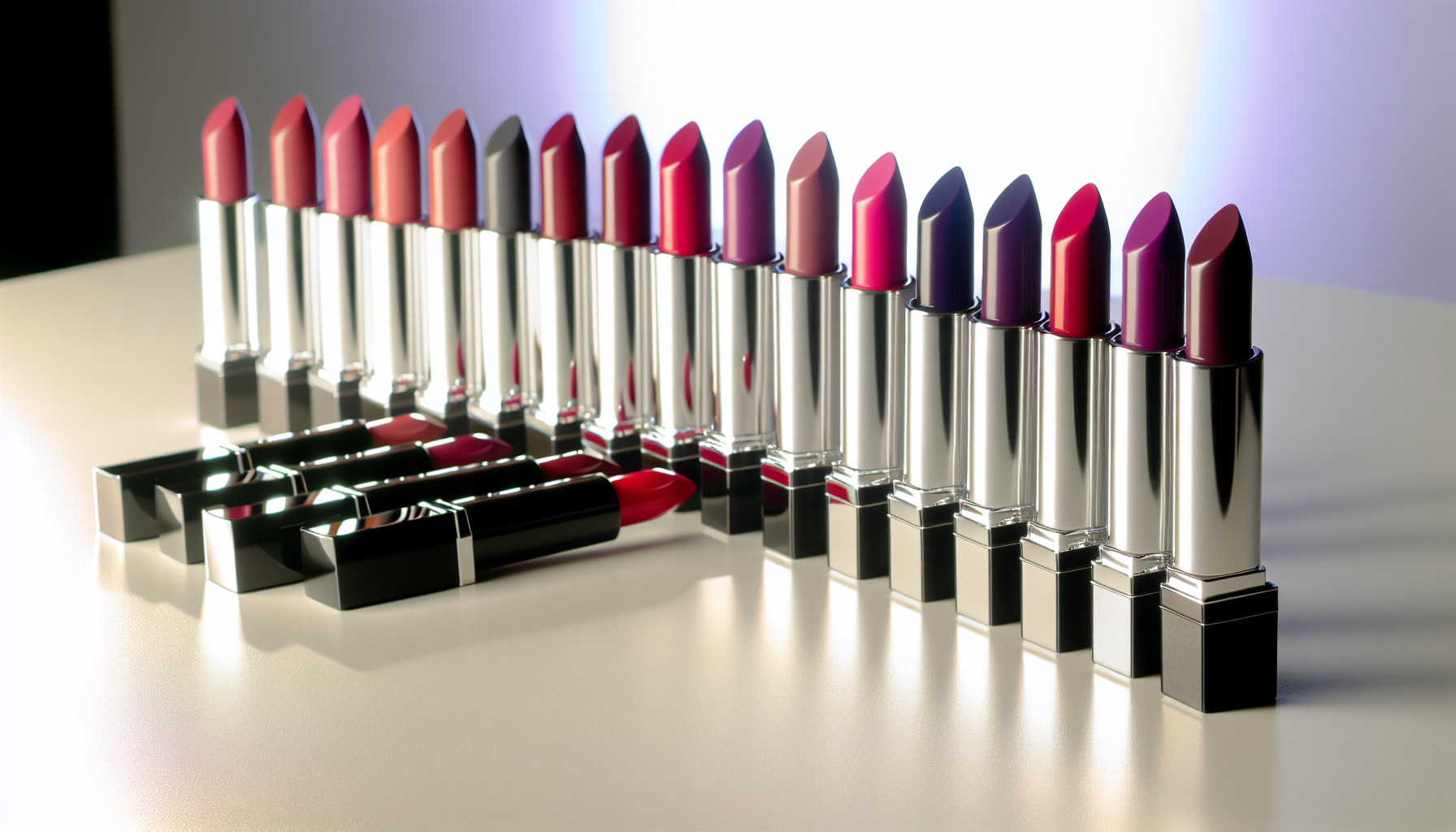 Various shades of vinyl lipstick
