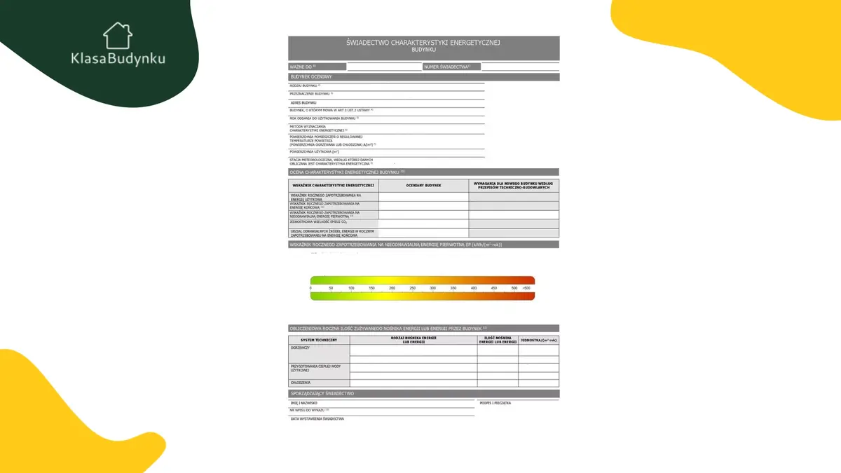 Świadectwo charakterystyki energetycznej