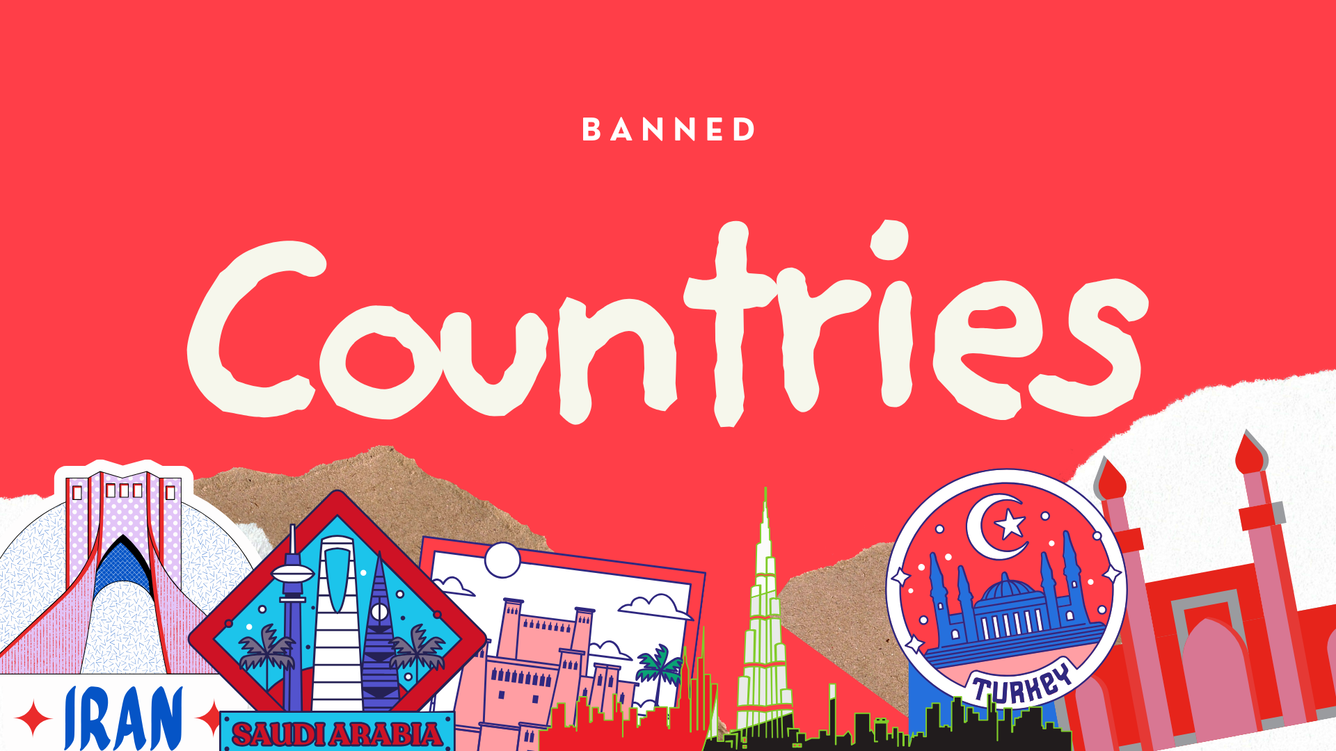 An image illustrating countries that have banned OnlyFans.