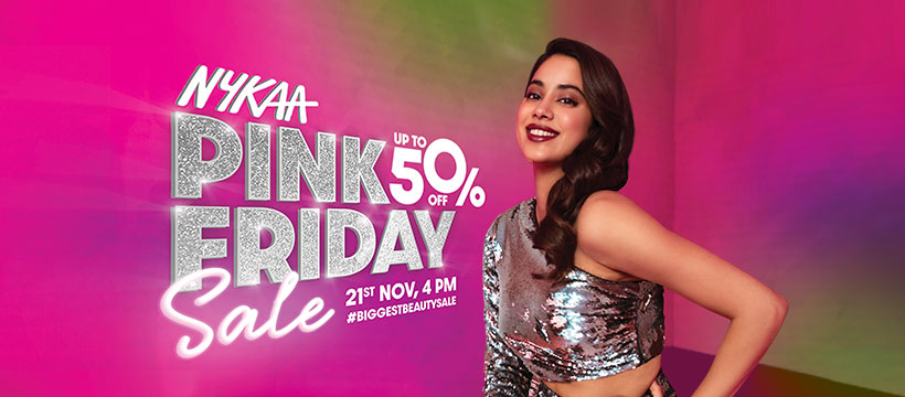 This image showcases Nykaa's pecial pink friday sales poster
