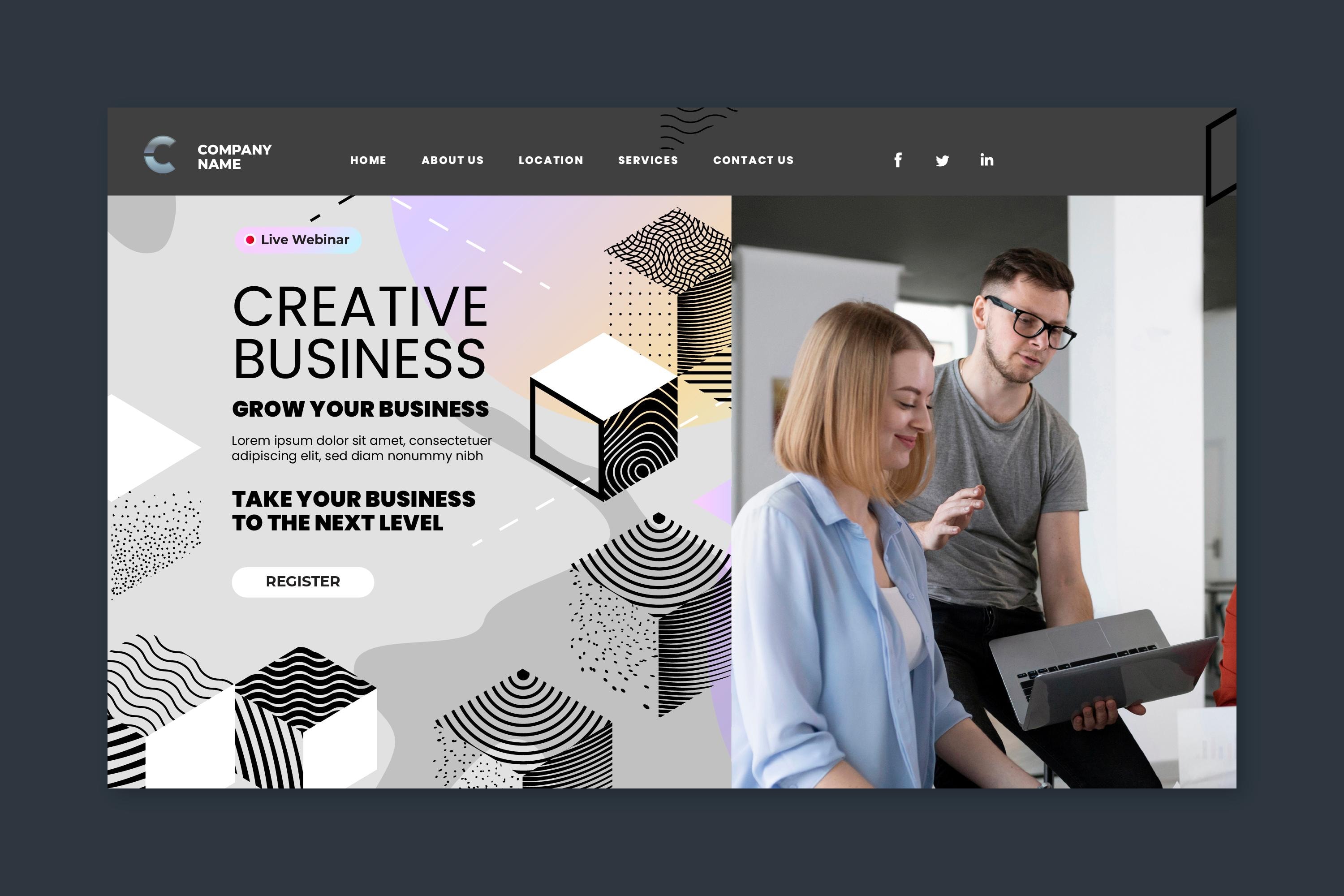 Corporate Web Design Layout