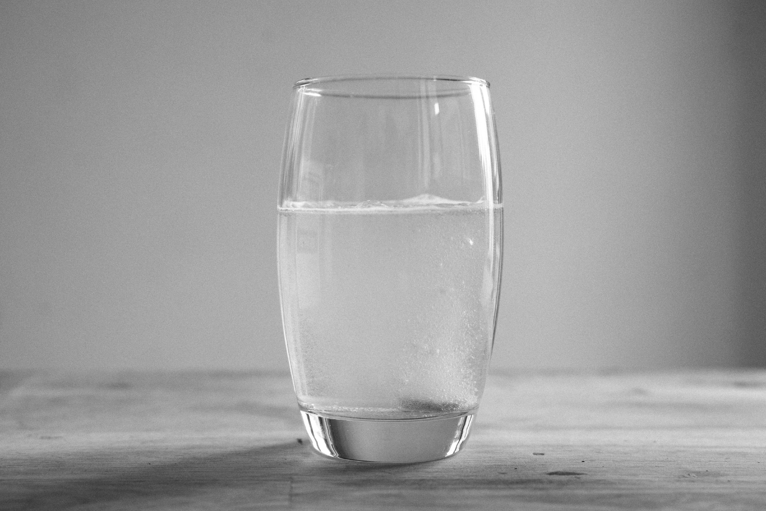 A glass of water with electrolytes.