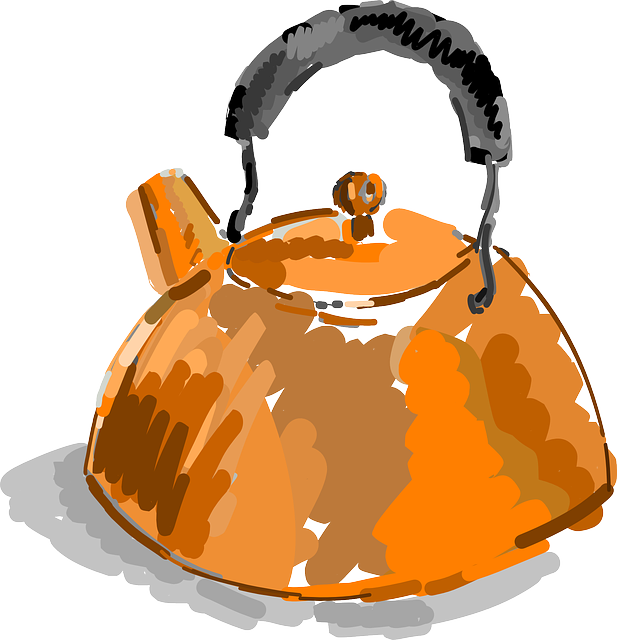 kettle, copper, tea