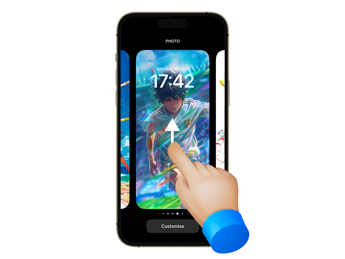 Step 3: Swipe Up on the Wallpaper You Want to Delete
