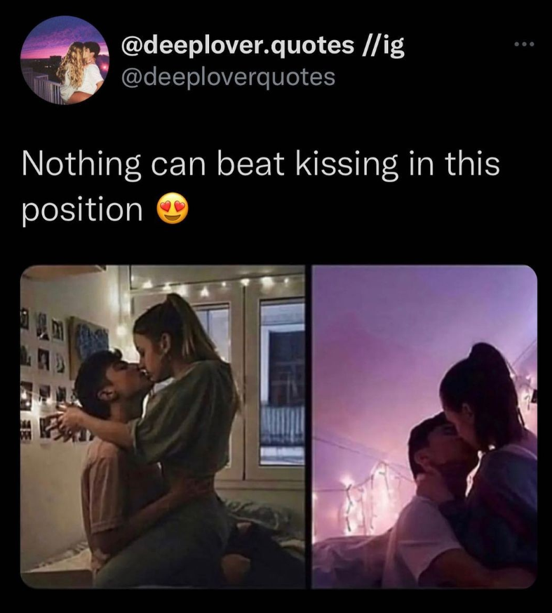 kissing position