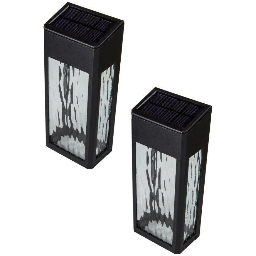 Lancaster solar deck lights with rippled glass for garden lights, accent lighting, and decorative outdoor light fixtures
