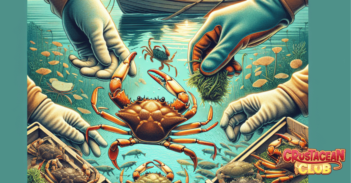 Illustration of ethical crabbing practices