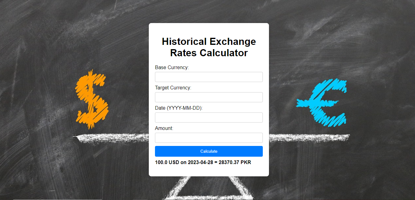 asterisk calculator to get historical rates for dates such as 10 2023