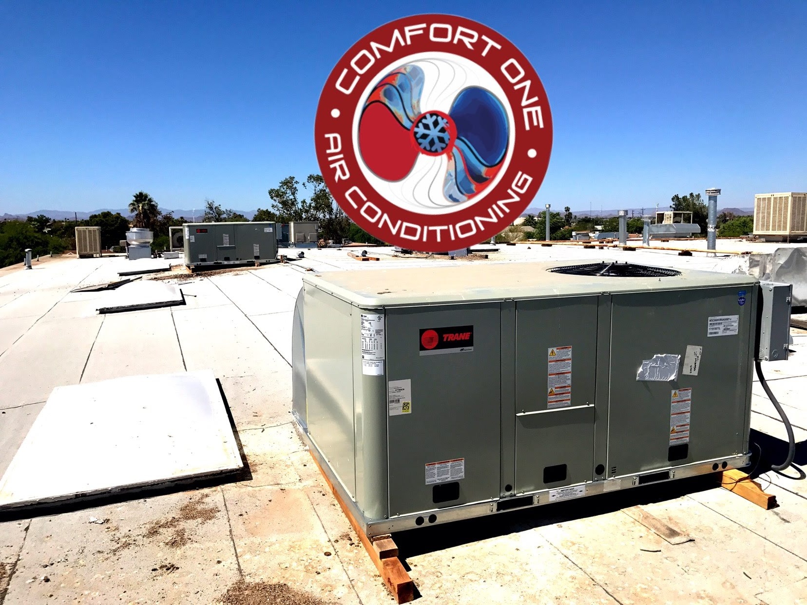 An HVAC technician is using a multimeter to test electrical connections on an air conditioning unit, ensuring that the system is operating correctly and efficiently. The technician is focused on checking the electrical components that contribute to the cooling process, which is essential for maintaining optimal indoor air quality.