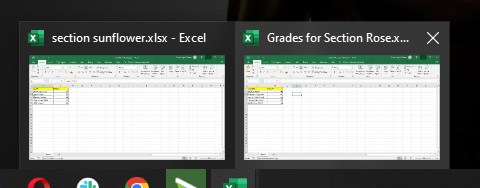 Different workbooks/Separate Excel Windows/Excel File/Multiple Excel Files.