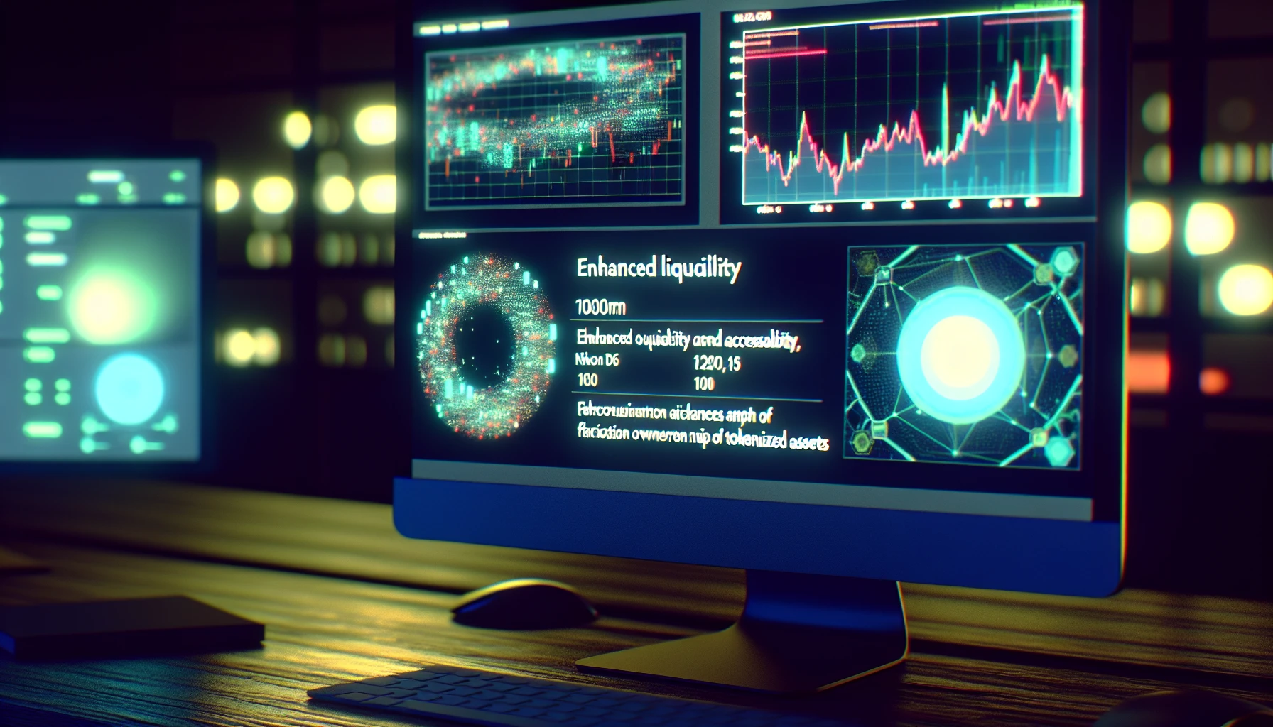 Photo of a digital interface displaying fractional ownership of tokenized assets - Blockchain technology – crypto assets – smart contracts – tokenization – Traditional Finance – cryptocurrency – digital assets – tokenizing – digital tokens – tokenized assets – Real World Assets 