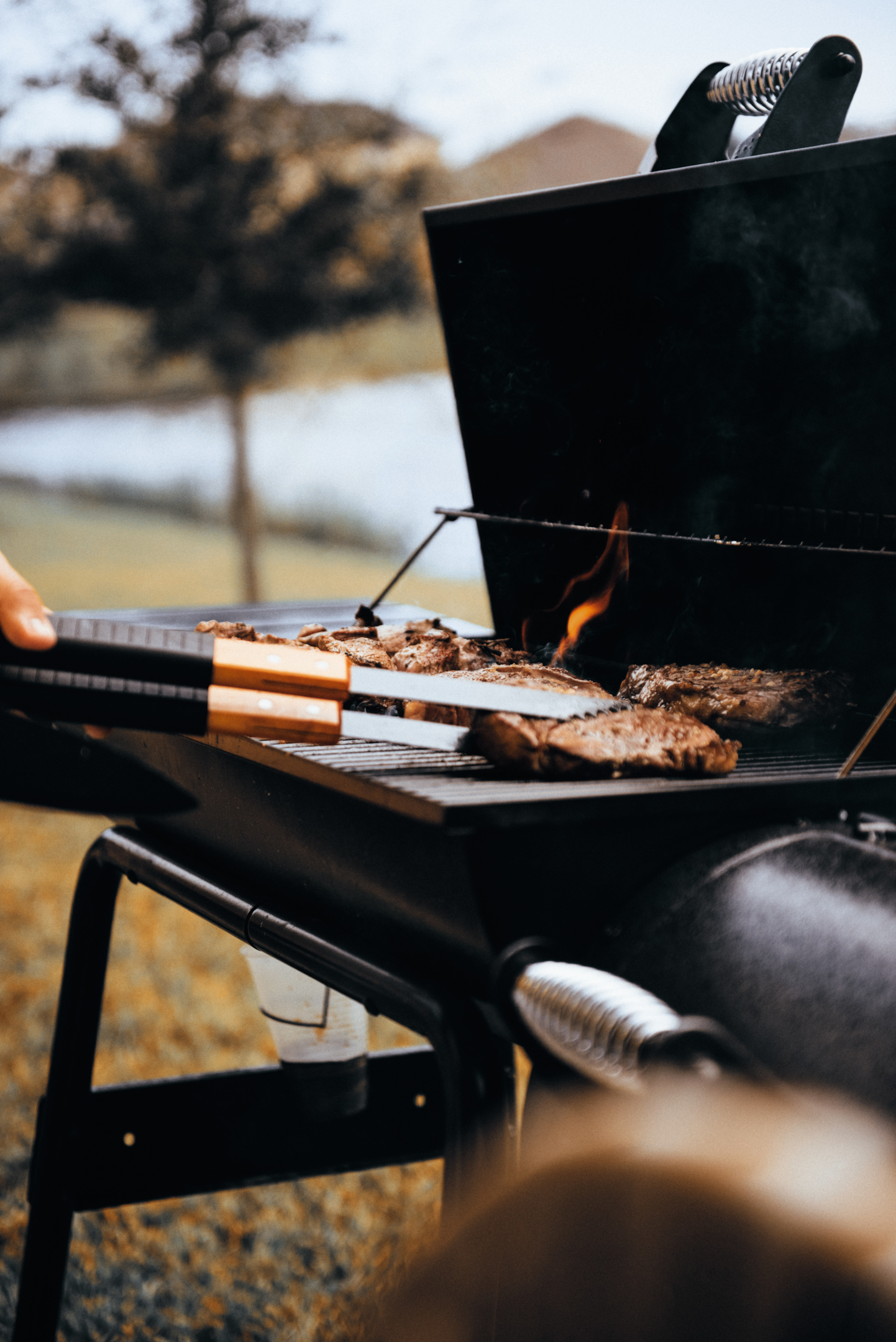 Turning the meat stops harmful chemicals from settling on the food