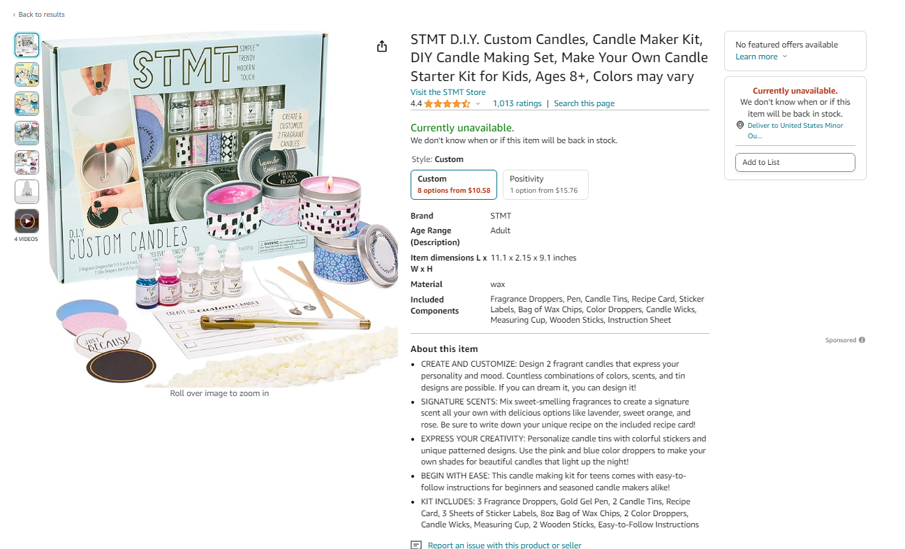 The DIY craft kits niche appeals to a broad audience of creative individuals and hobbyists, yet it remains relatively untapped compared to other craft markets. 