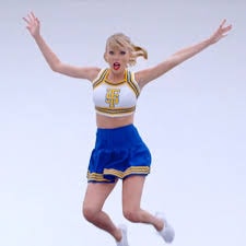 Fun halloween costume idea- grab a cheerleading uniform to channel her performance in shake it off