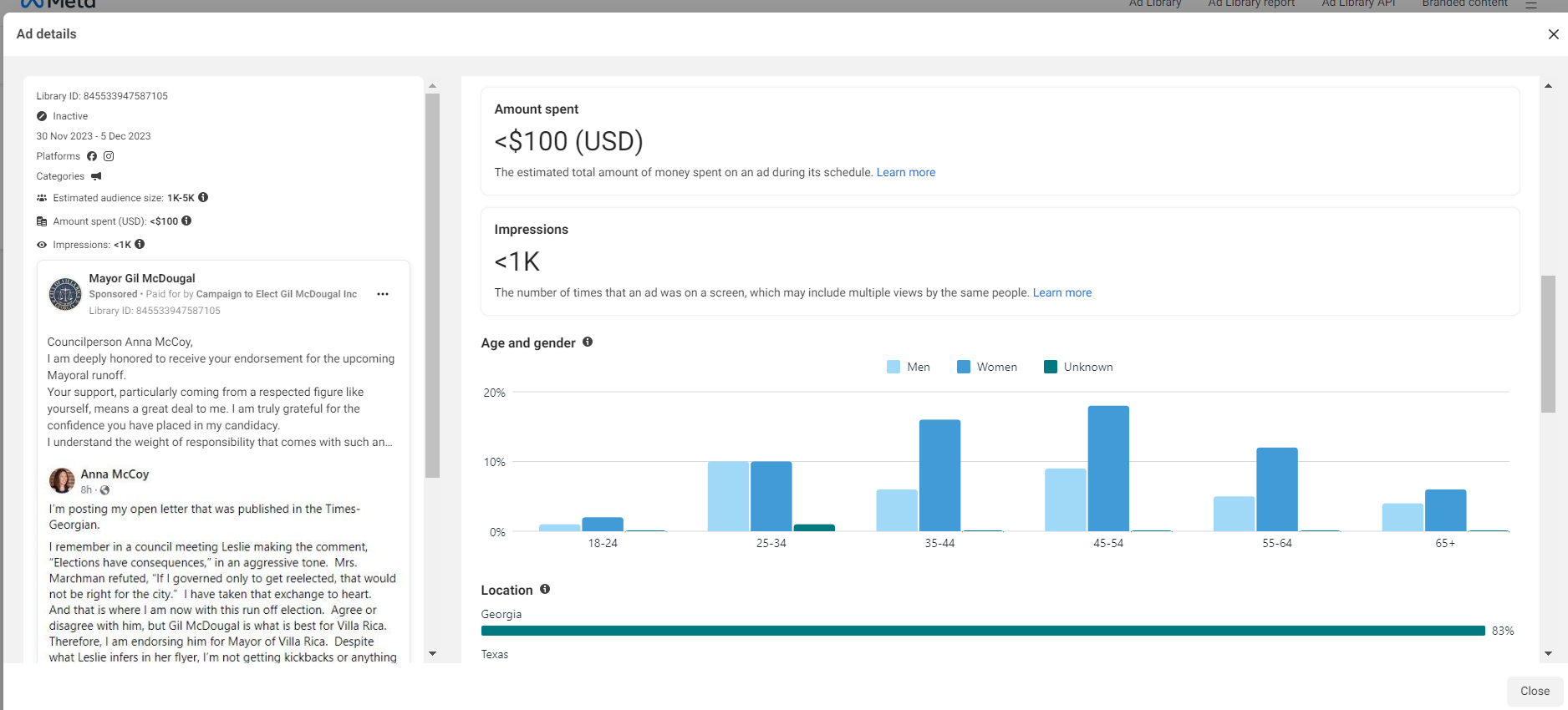 Hence, you can use tools like Facebook Insights to gather data and refine your persona. Meta Ads Library can help you understand your competitors' target audiences and ad strategies.