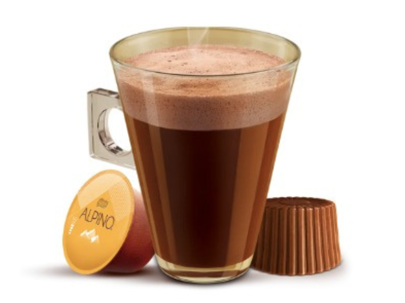 Xícara e Cápsulas de Chococino Dolce Gusto. Imagem: www.amazon.com.br.