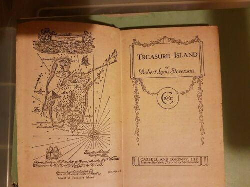 Antique Vintage Rare 1st Edition Robert Louis Stephenson Treasure Island Book