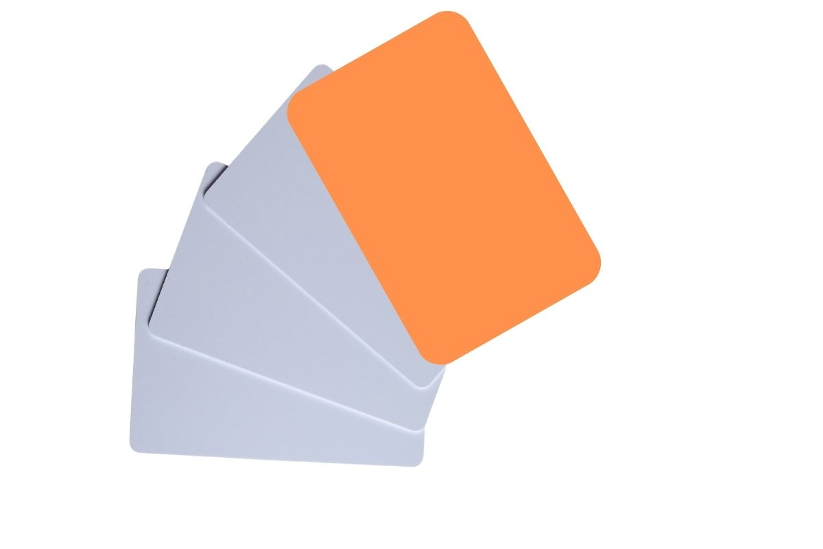 Orange nfc business cards