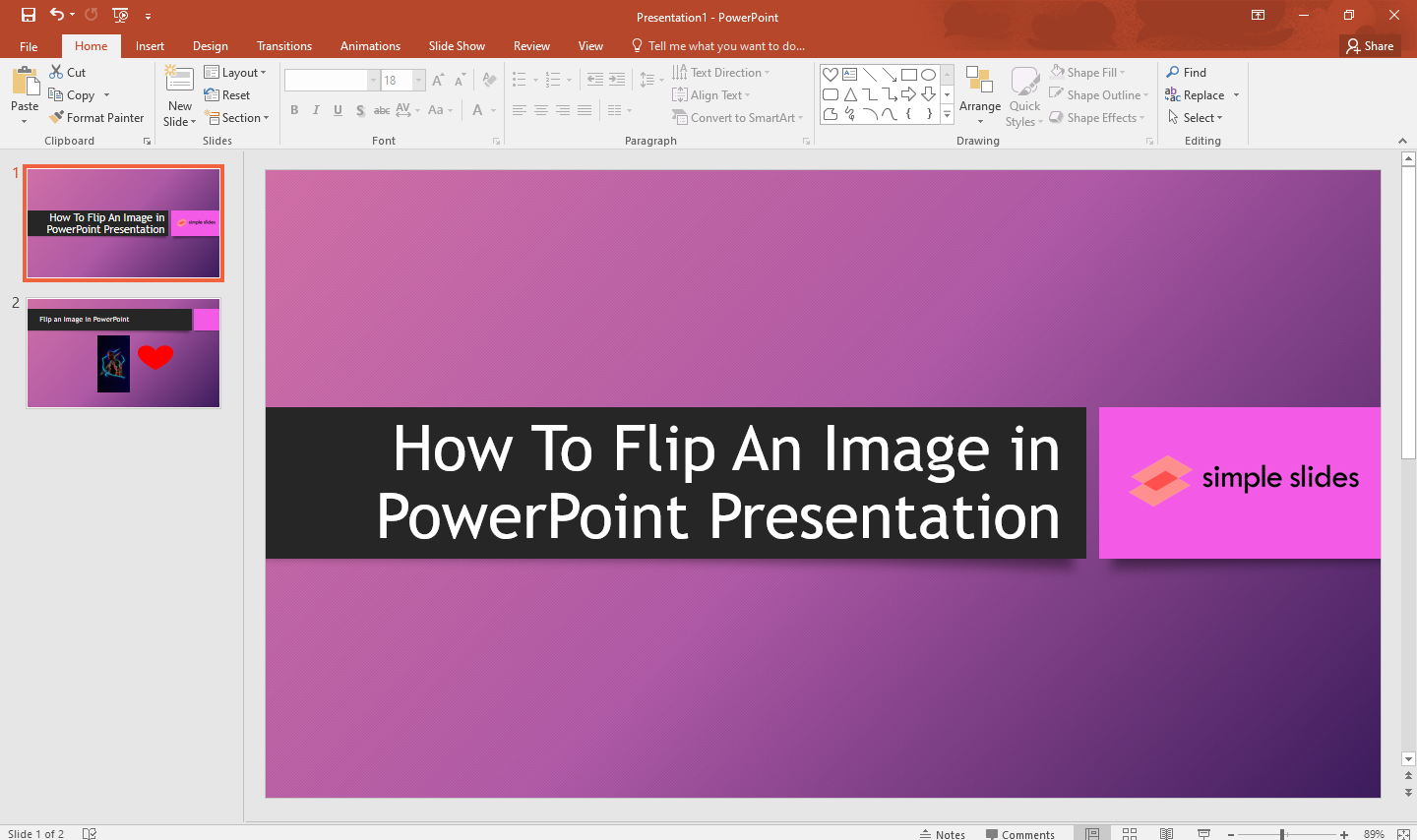 Open your MS PowerPoint