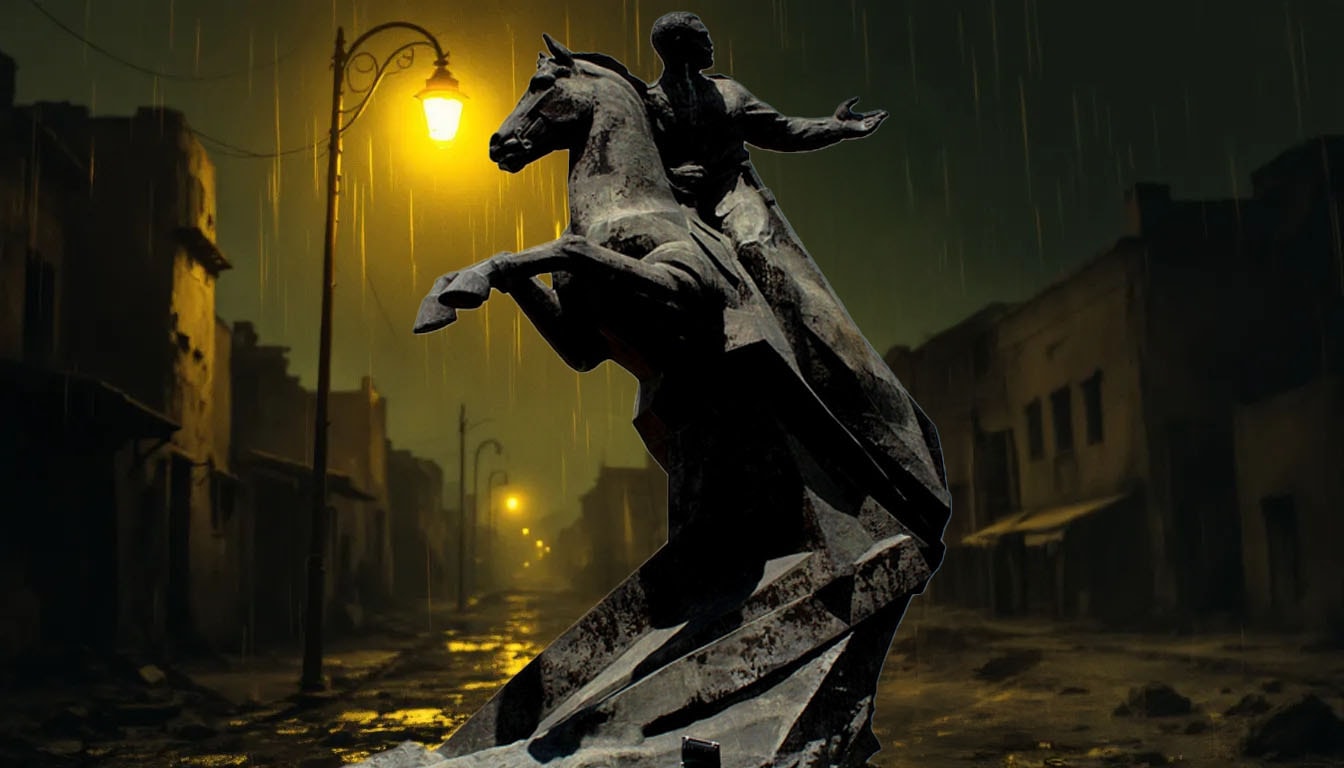 An artistic representation of the origins of El Titan de Bronze.