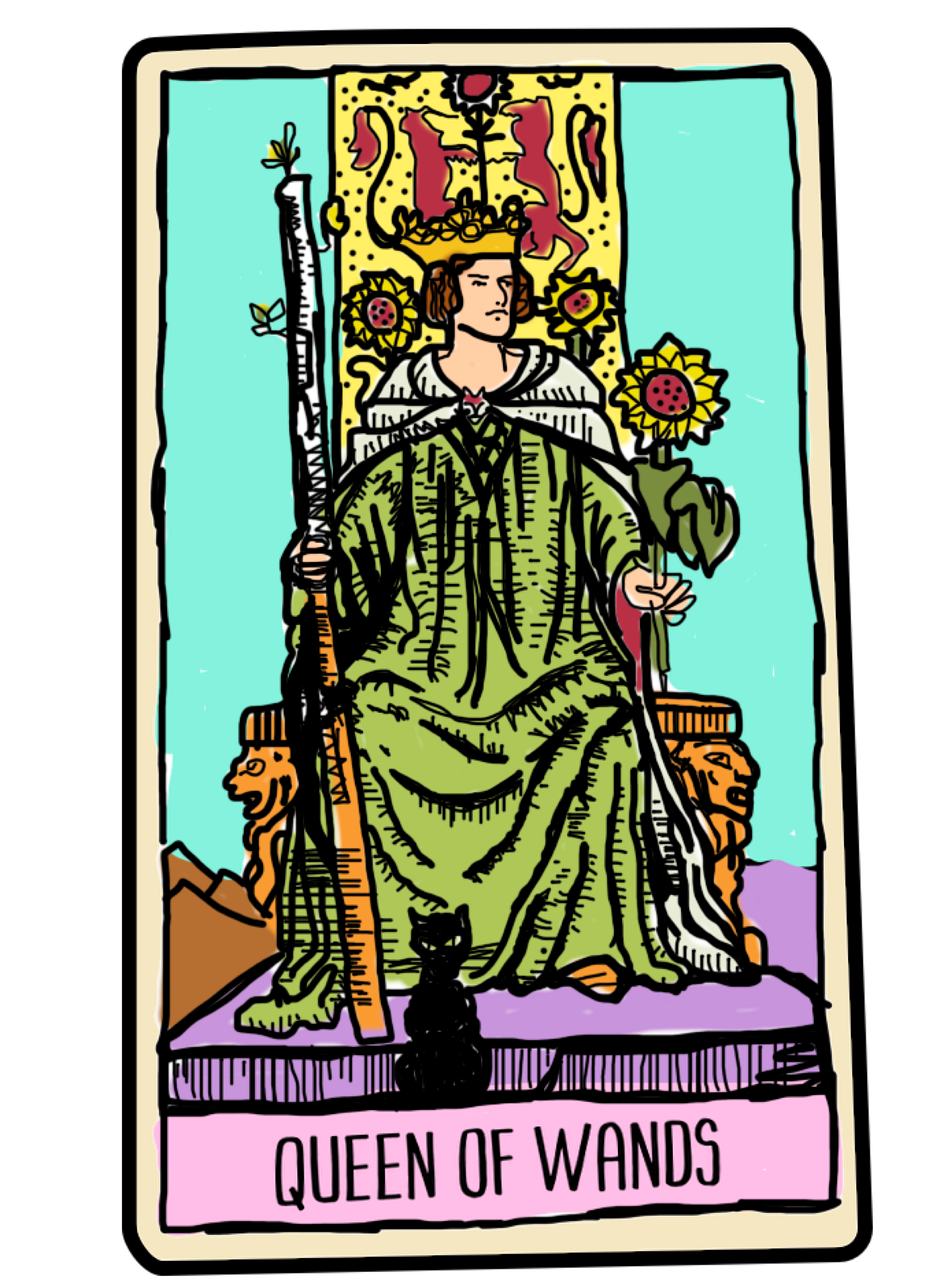 Queen of Wands Tarot Card