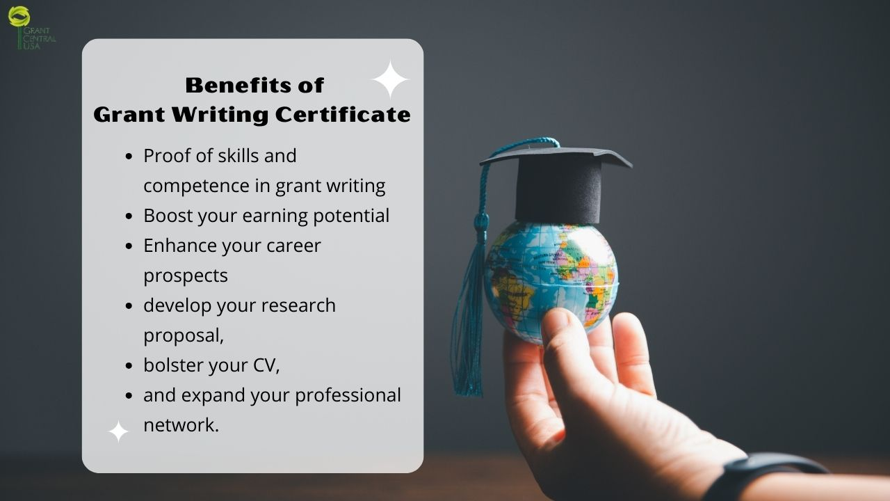 List of Benefits of having a Grant Writing Certificate 