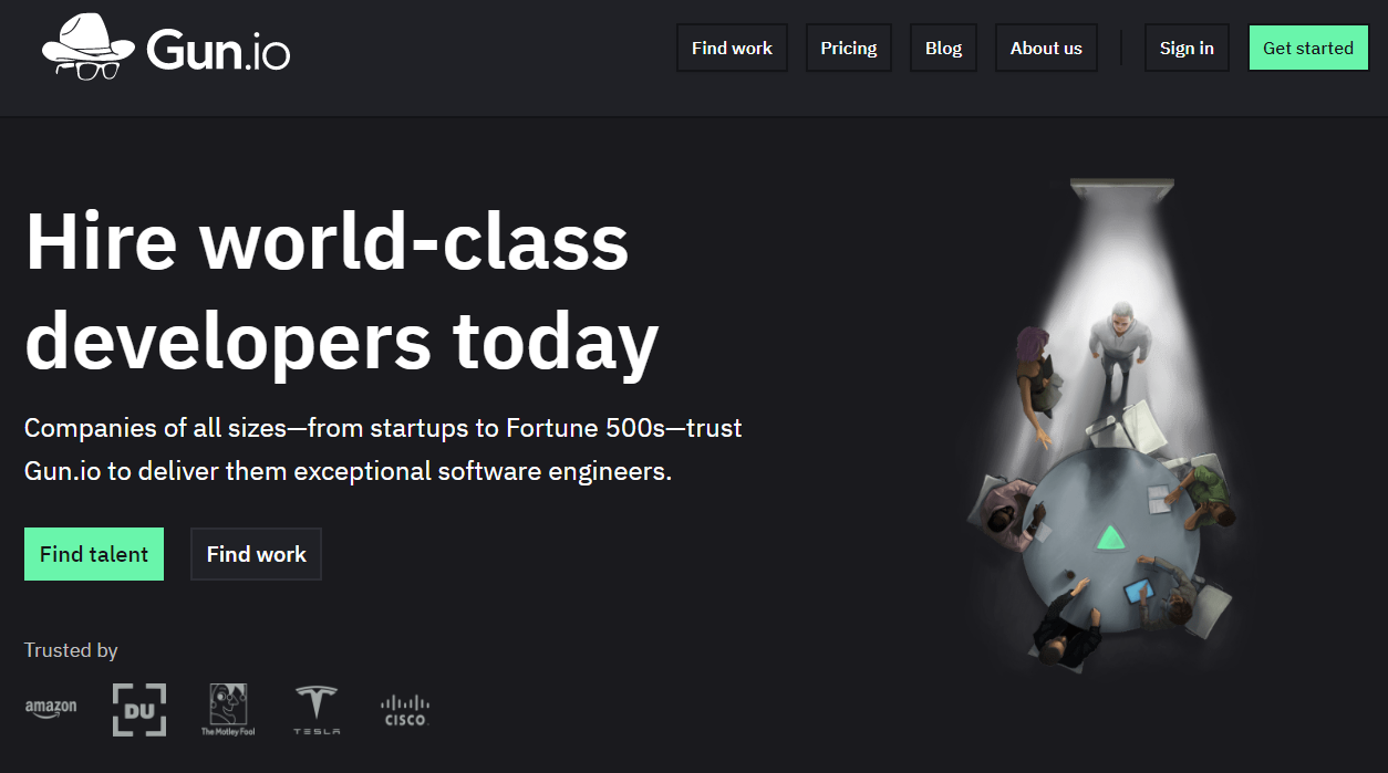 Gun.io is a site for freelance developers to find jobs