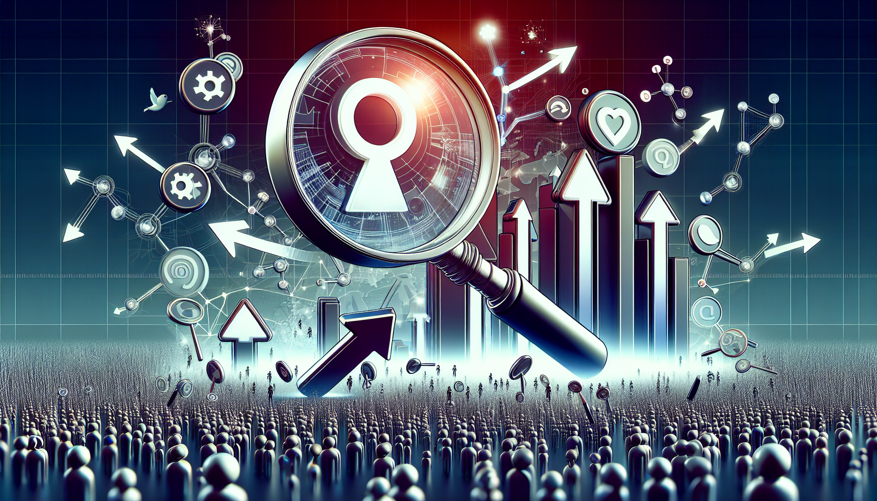 Illustration of social media platforms and search engines
