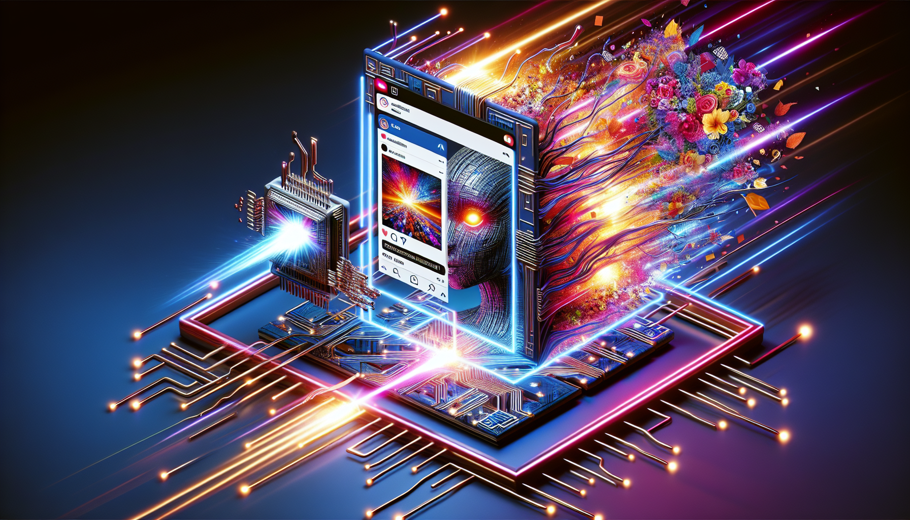 AI Instagram Post Generator - Bulkly - 1 Illustration of AI Instagram post generator