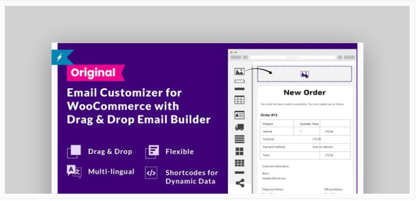 Email customizer for WooCommerce