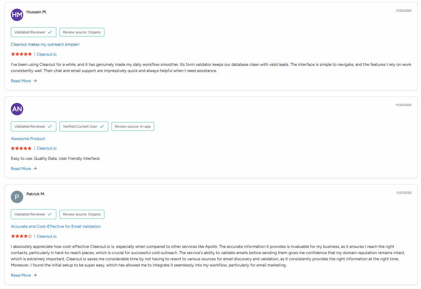 Eines der besten E-Mail-Marketing-Tools andere Tools Clearout und Nutzerbewertungen