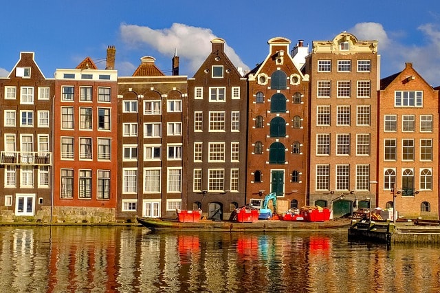 home, house, building, facade, brick, architecture, canal, reflection, amsterdam, netherlands, holland, europe, brown home, brown house, amsterdam, amsterdam, amsterdam, amsterdam, amsterdam
