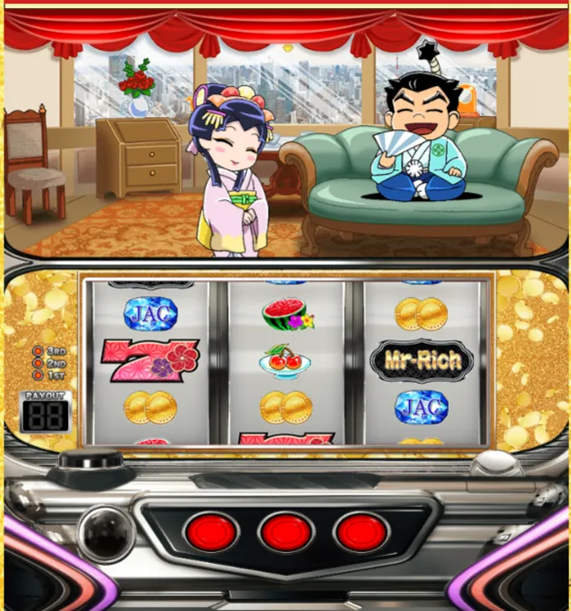 スロット ミスターリッチ(Mr.Rich)のプレイ画面 通常演出