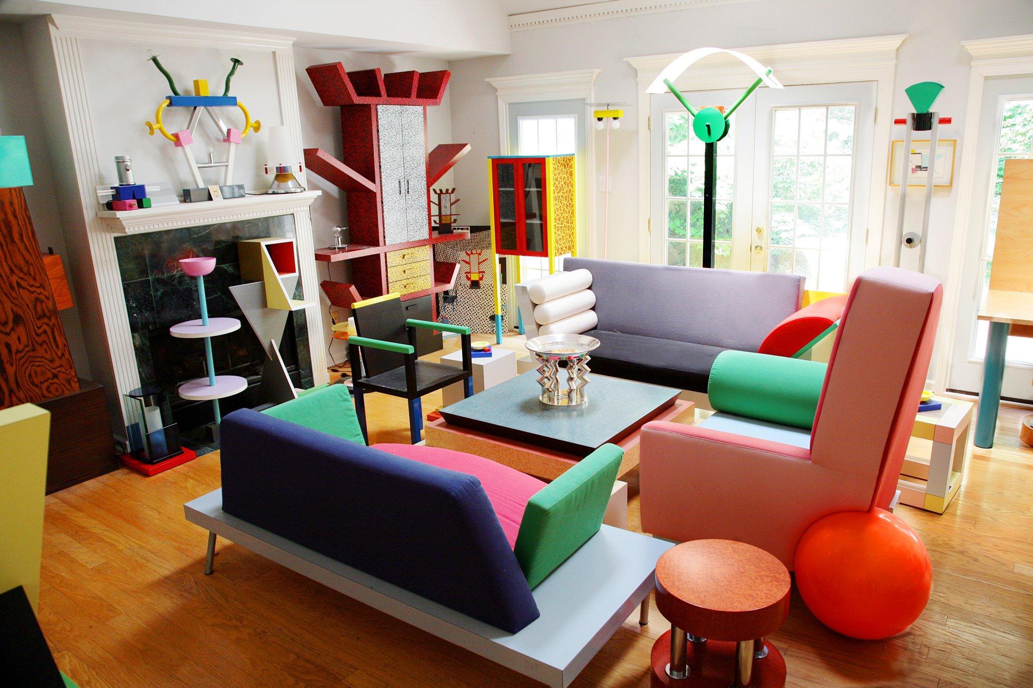 Memphis Design Group interior with work by furniture makers and artists