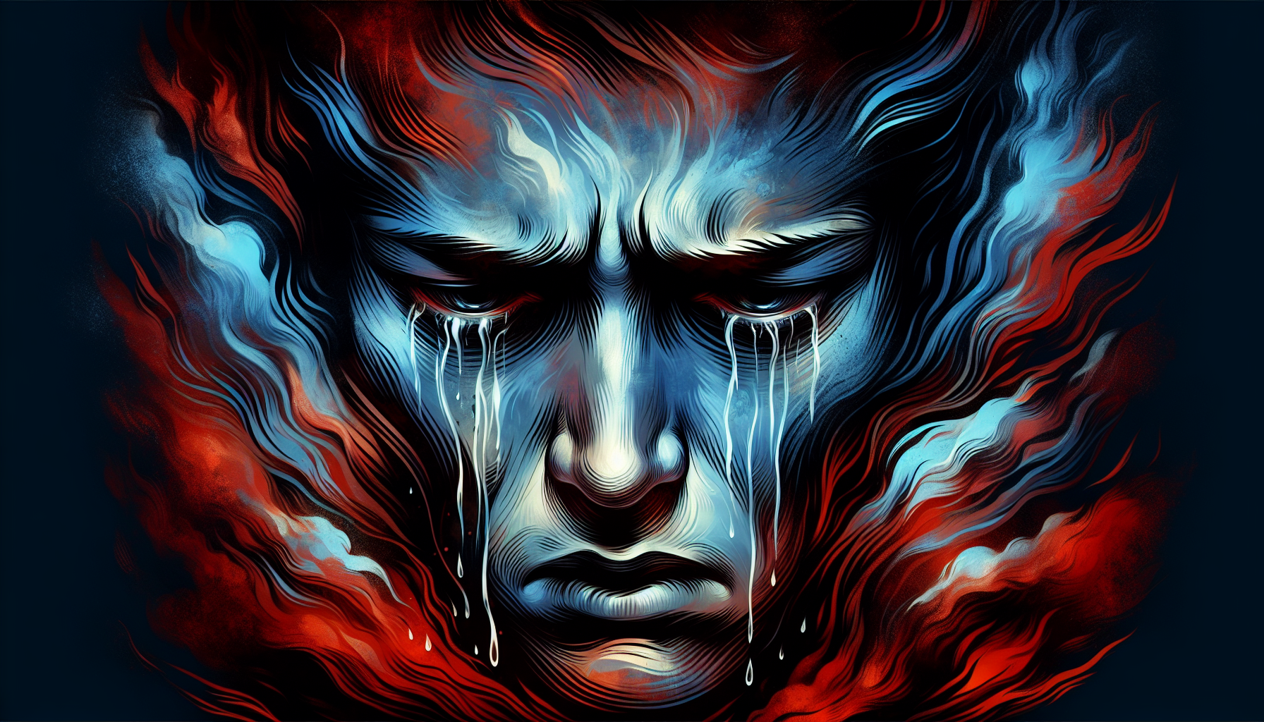 Illustration d'une personne exprimant de la colère et de la tristesse