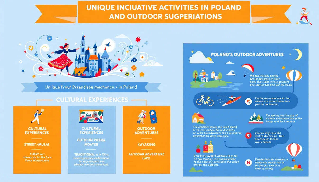 Unique incentive activities in Poland, including cultural experiences and outdoor adventures.