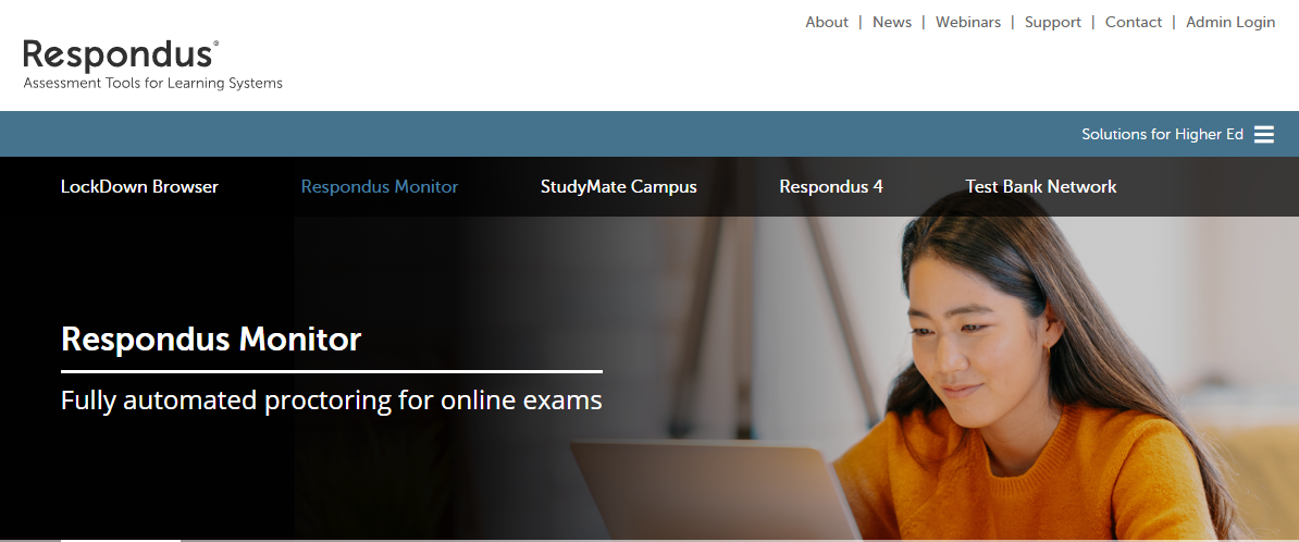 Respondus Monitor automated online proctoring platform providing secure exam monitoring, academic integrity protection, and remote assessment capabilities as an Honorlock alternative.