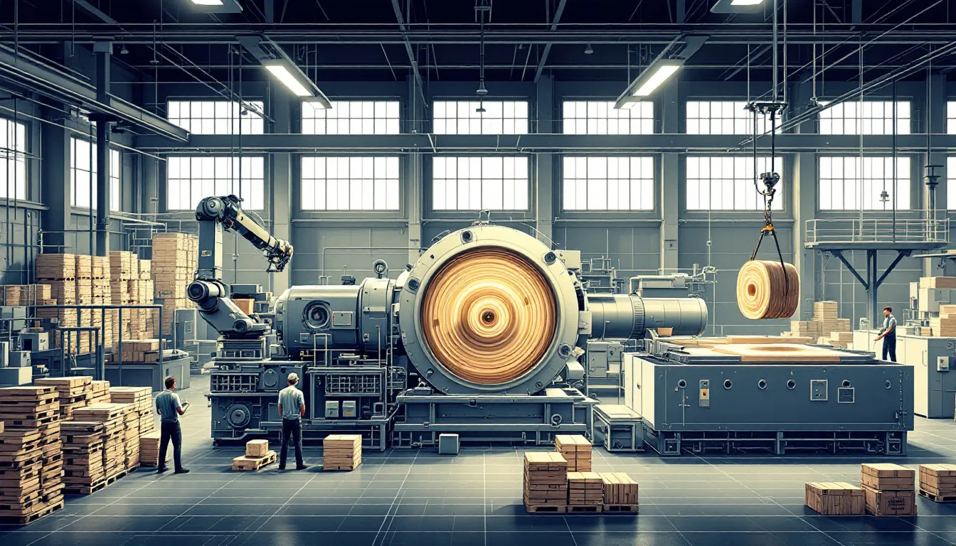 Step-by-step process of notebook manufacturing, including machinery and materials.