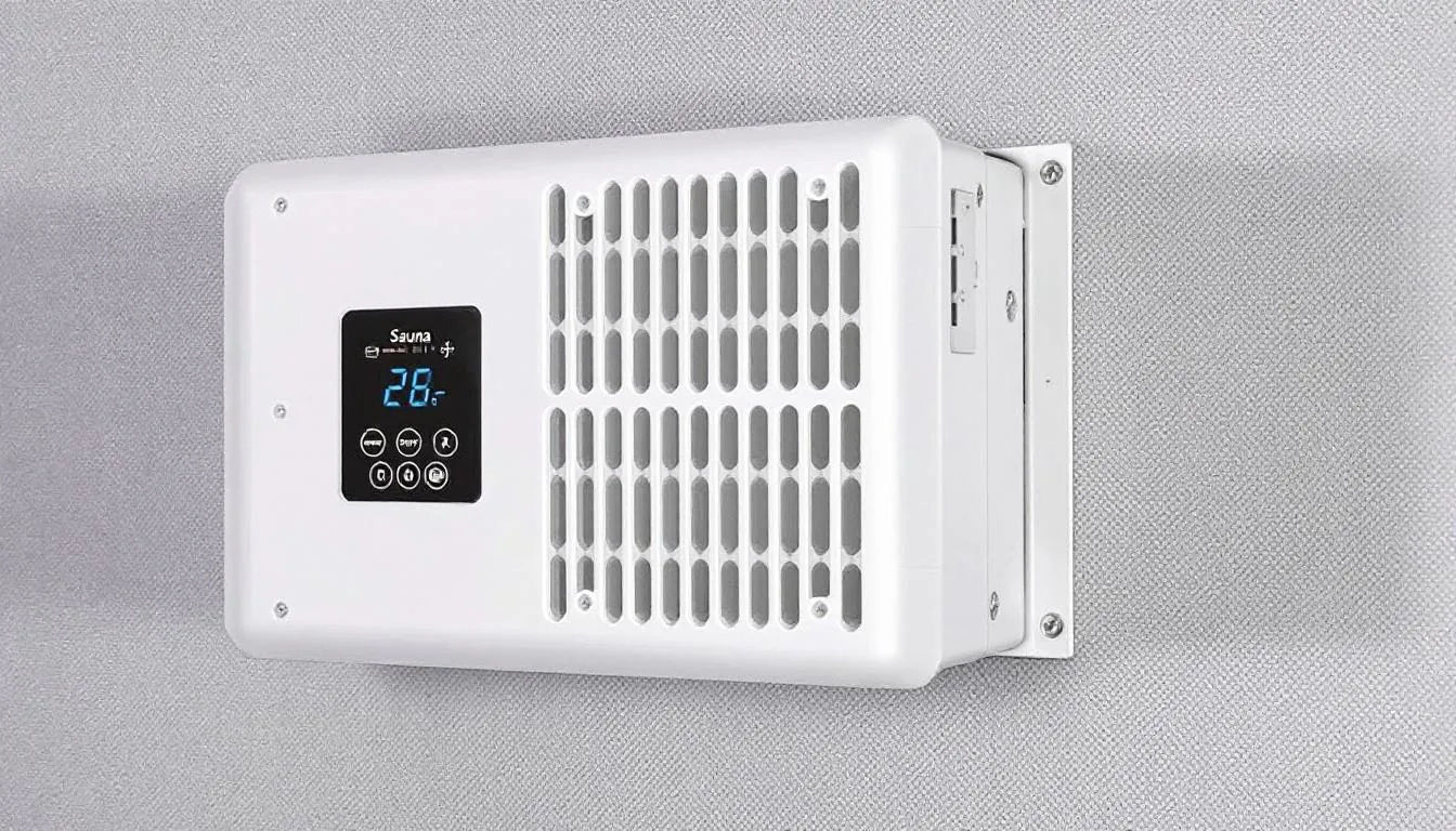 The image depicts a selection of electric sauna heaters, showcasing various styles and sizes suitable for both traditional and infrared saunas. It emphasizes the importance of choosing the right heater to ensure safety and an enjoyable sauna experience, highlighting the electrical requirements and installation considerations for a home sauna setup.