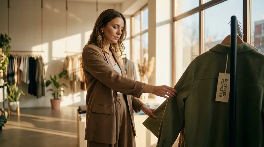 woman shopping nike polyester clothing