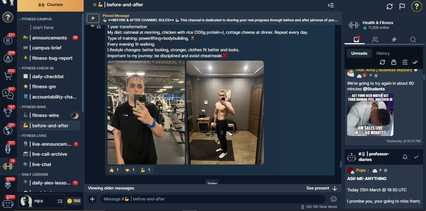 like minded friends share progress