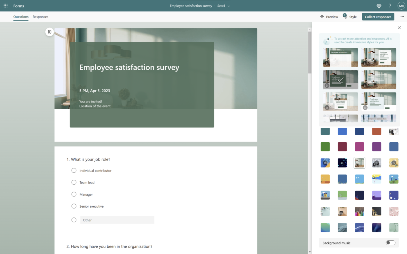 Free survey maker Microsoft Forms