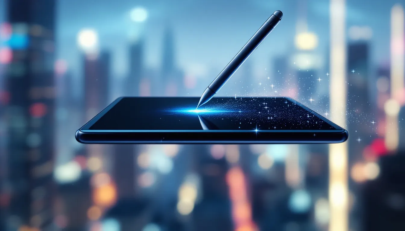 Points forts du Samsung Galaxy Z Fold6, incluant le S Pen et l'écran pliable.