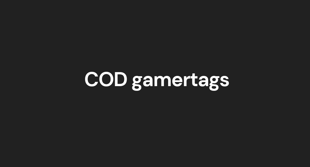 COD gamertags