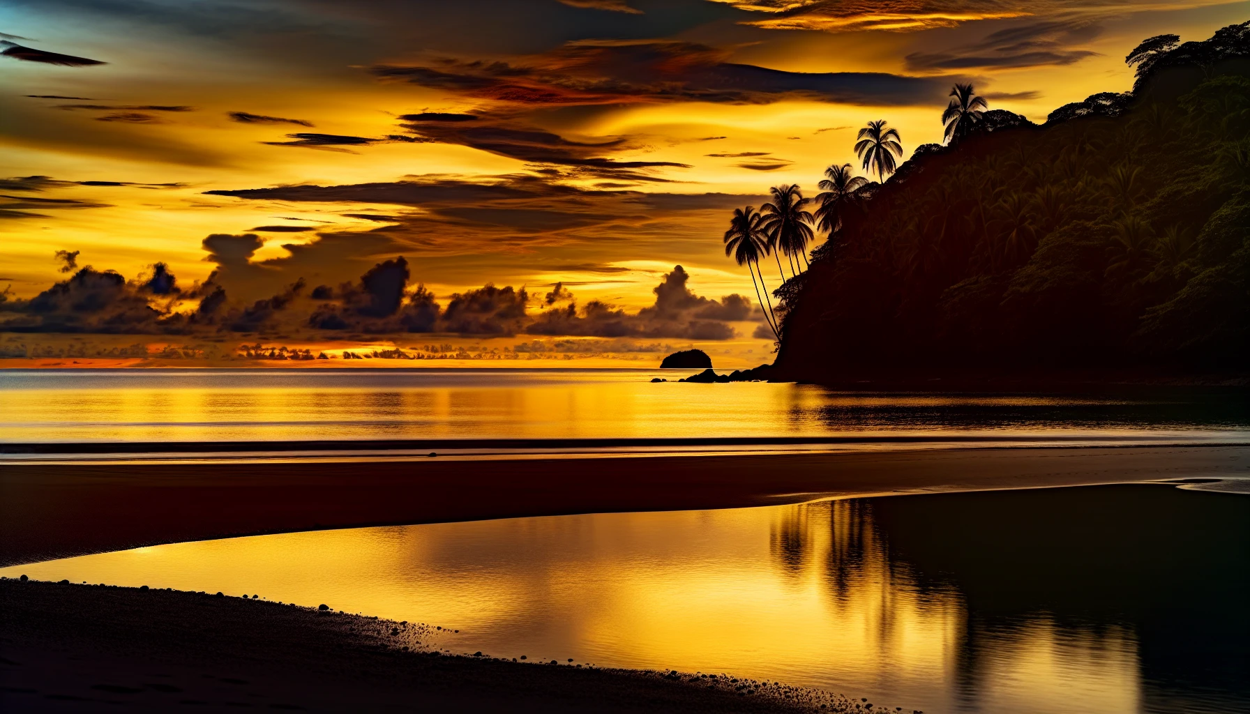 Sunset at Playa Junquillal