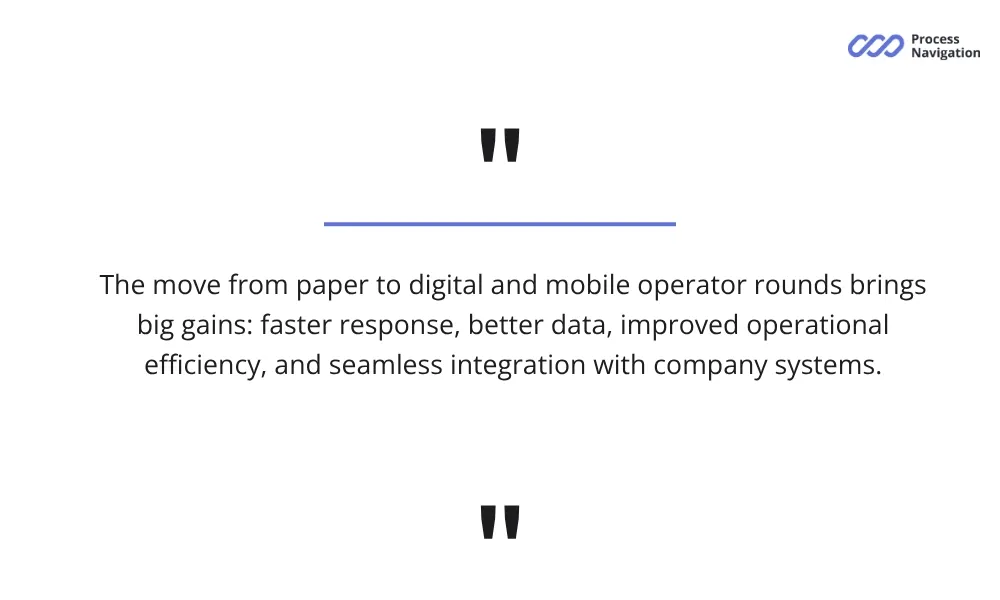 Benefits of digital operator rounds
